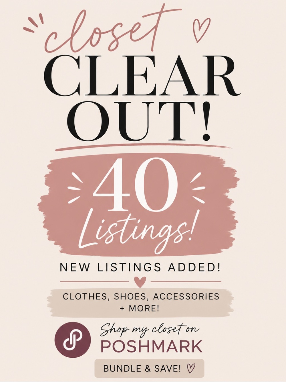 Closet Clear Out – 40 New Listings! ✨ Make Me An Offer